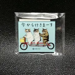 マグネット　世にも不思議な猫世界　自転車