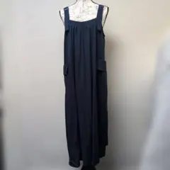 新品　ジャンパースカート　ネイビー　大きいサイズのサムネイル