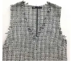 ツイード ノースリーブ ワンピース