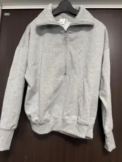 ラコレハーフジップスウェットグレー