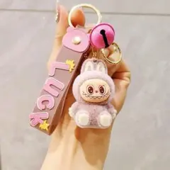 ラブブ キーホルダー ブラウン鈴付き
