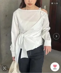 Heve カットオフショルダーブラウス バニラ Heve カットオフショルダーBL バニラ - メルカリ