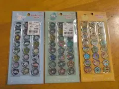 おはじきふうシール　サンリオ　ハンギョドン　シナモロール　ポムポムプリン