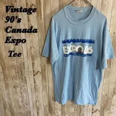 【A7】Vintage 90's Canada Expoシングルステッチ Tee