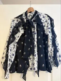 GUCCI フリル付き花柄ノースリーブシャツ 36 - メルカリ