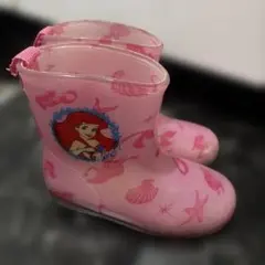 ら*む様 Disney アリエル Kids Rain Boots Pink 15のサムネイル