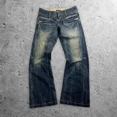 y2k 00s grunge ローライズ ブーツカットデニム フレアデニム 襤褸 