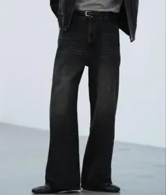 wym CURVED FLARE DENIM SLACKS