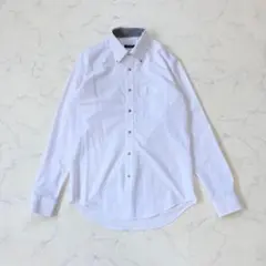 LESMUES/長袖シャツ/M/ホワイト/ノンアイロン/ボタンダウン/ビジネスのサムネイル