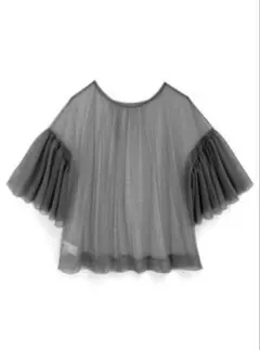 フリルスリーブチュールトップス