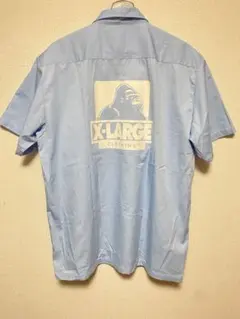 XLARGE 半袖ワークシャツ ライトブルー