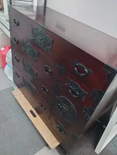 伝統工芸品】岩谷堂箪笥 漆塗装 5段整理箪笥（鍵・木札タグ・栞付き