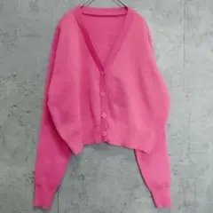 即決価格　神戸レタス カーディガン 長袖 ボリューム袖 Vネック ショート丈