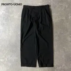 PRONTO-UOMO W36 イタリア製 スラックス 2タック ブラック