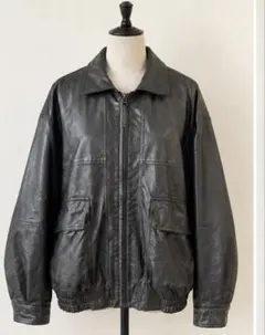FREAK'S STORE フェイクレザーブルゾンジャケット Lサイズ ブラック