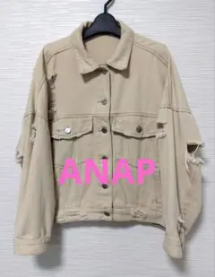 ANAP ダメージ加工デニムジャケット サイズ F