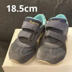 Asics 18.5cm ベルクロシューズ ネイビー/ターコイズ