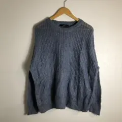 90's vintage ビッグシルエット ニット セーター ブルー ゆるだぼ