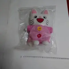 猫キャラクター ぬいぐるみ ストライプドレス