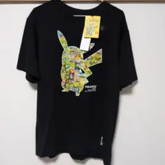 新品未使用ユニクロ　Pokémon ピカチュウコラボ Tシャツ ブラック　L