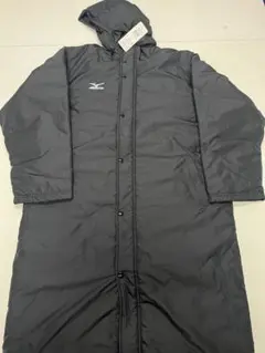 Mizuno フード付きロングコート 黒