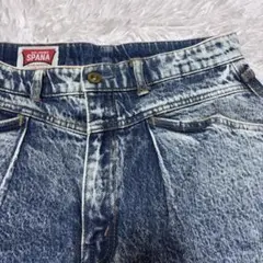80s BIG JOHN SPANA ケミカルウォッシュデニムパンツ テーパードのサムネイル
