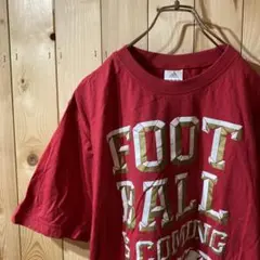 SS336 adidas 半袖 プリント Tシャツ レッド メンズ L ポス