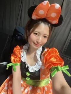 【第2弾】実使用 ミニーマウス風ハロウィンかぼちゃ衣装フルセット 着画あり