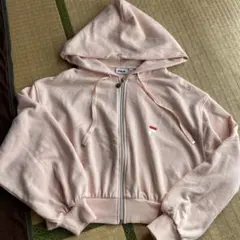 FILA フード付きジップアップパーカー ピンク