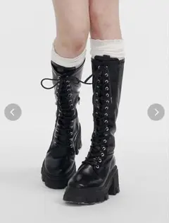 jouetie ストレッチレースアップロングブーツ