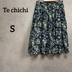 テチチ　Te chichi リバティ　花柄　膝下丈　フレアスカート　春夏秋