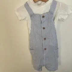 ストライプ オーバーオール トップスとセット