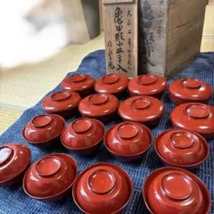 輪島塗 朱塗り金縁吸物椀 二十人前 会席 漆器 お店使い 共箱 - メルカリ