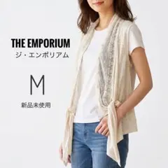 新品タグ付】ジ・エンポリアム レース ドレープ ベスト アイボリー M 森ガールのサムネイル