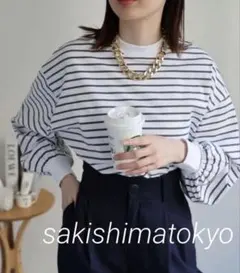新品　sakishimatokyo モックネックロンT USAコットン