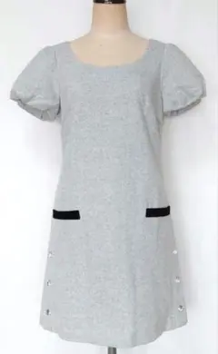 美品 セシルマクビー ワンピース M相当 アンゴラ混 グレー フェミニン