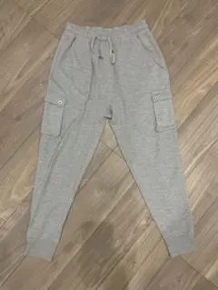 【美品】スウェットサルエルカーゴパンツ　グレー