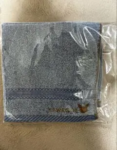 【献血ちゃん】ブルー×茶刺繍 タオルハンカチ 18×18 KAWAGOEのサムネイル