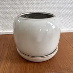 garage 中型 ホワイト 陶器 プランター