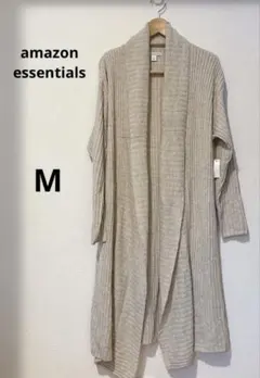 amazon essentials 【M】ベージュ カーディガン 薄手