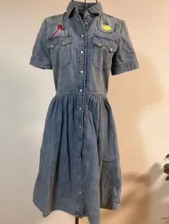 DIESEL デニムブルー刺繍ワンピースのサムネイル