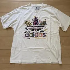adidas アディダス トレフォイルロゴ半袖Tシャツ 白マルチカラーXOサイズのサムネイル
