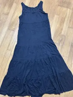 ユニクロ　ノースリーブロングワンピース