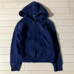 12.8 ポロラルフローレン ジップアップパーカー ネイビー 刺繍M 150