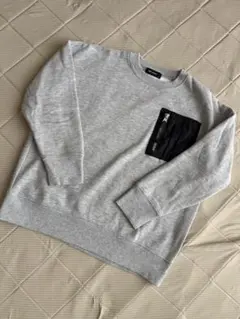 《RAT EFFECT》トレーナー　裏起毛　胸ポケット　グレー　バックプリント