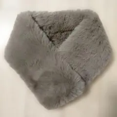グレー ファー マフラー