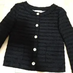 イエナ　IÉNA ノーカラージャケット 黒