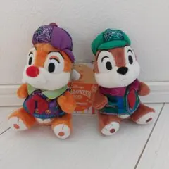 新品　ディズニー35周年ハロウィン　チップとデールぬいぐるみバッジ