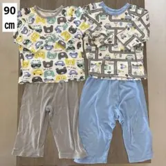 90㎝ ベビーパジャマ 長袖 上下 2点セット