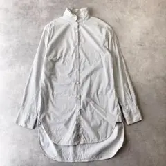 美品　レキップ　3重スタンドカラーコットンシャツ　イタリア　ドット柄　白　965のサムネイル
